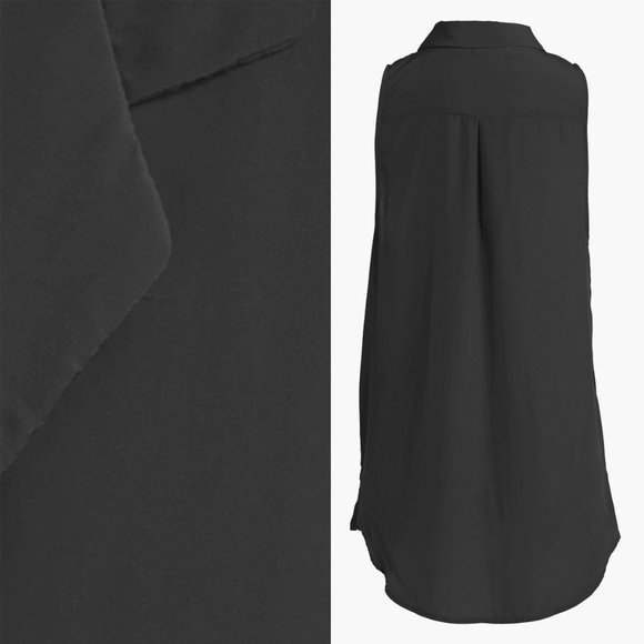 NWTs ASTR Black Side Zip Sleeveless Top Blouse - Picture 4 of 4
